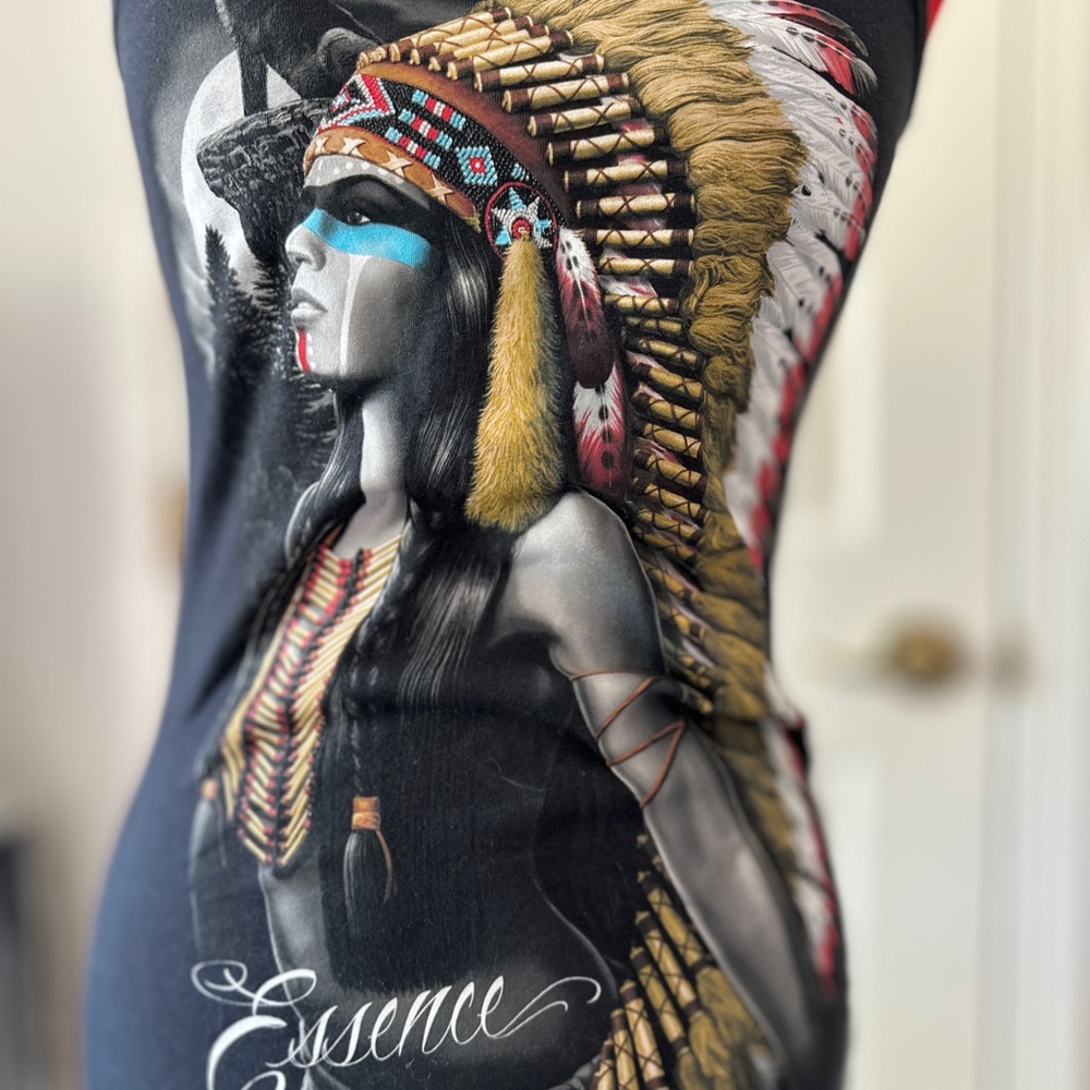 Angels Black Graphic Tank Top